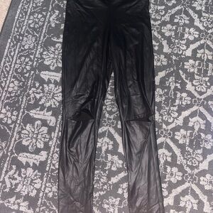 Black Faux Leather Leggings